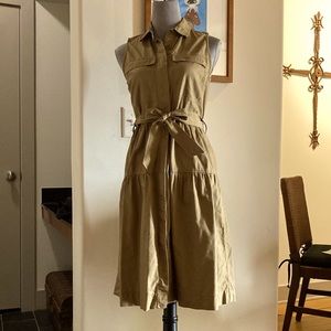 J Crew Sleeveless Shirt Dress, Size 2